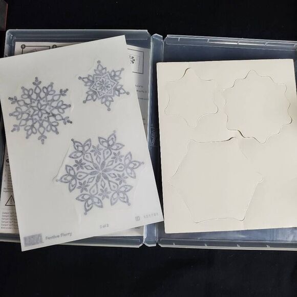Stampin’ Up! Festive Flurry Snowflake Cling Stamp Set – Retired Christmas (2 of - Picture 3 of 5